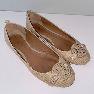 Tory Burch ballet flats- size 6.5- tan